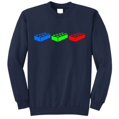 Building Blocks Bricks Master Builder Engineer Construction Tall Sweatshirt