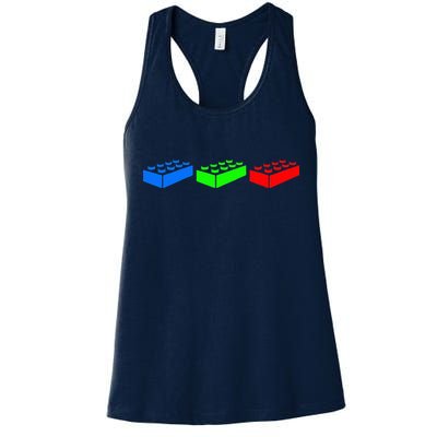 Building Blocks Bricks Master Builder Engineer Construction Womens Tank Top