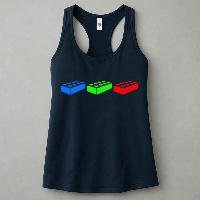 Building Blocks Bricks Master Builder Engineer Construction Womens Tank Top