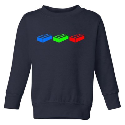 Building Blocks Bricks Master Builder Engineer Construction Toddler Sweatshirt
