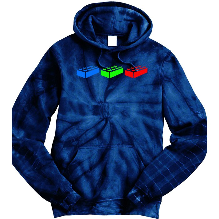 Building Blocks Bricks Master Builder Engineer Construction Tie Dye Hoodie