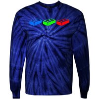 Building Blocks Bricks Master Builder Engineer Construction Tie-Dye Long Sleeve Shirt