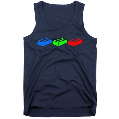 Building Blocks Bricks Master Builder Engineer Construction Tank Top