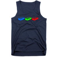 Building Blocks Bricks Master Builder Engineer Construction Tank Top