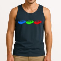 Building Blocks Bricks Master Builder Engineer Construction Tank Top