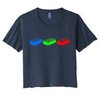 Building Blocks Bricks Master Builder Engineer Construction Crop Top