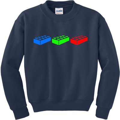 Building Blocks Bricks Master Builder Engineer Construction Kids Sweatshirt