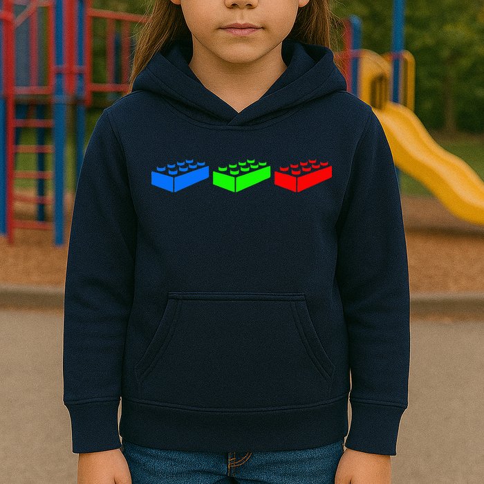 Building Blocks Bricks Master Builder Engineer Construction Kids Hoodie