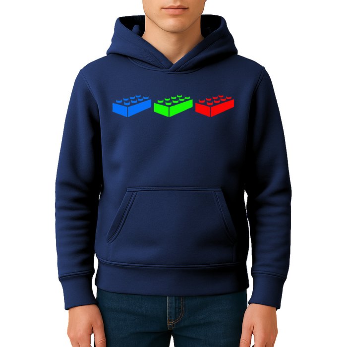 Building Blocks Bricks Master Builder Engineer Construction Kids Hoodie