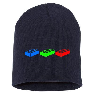 Building Blocks Bricks Master Builder Engineer Construction Short Acrylic Beanie