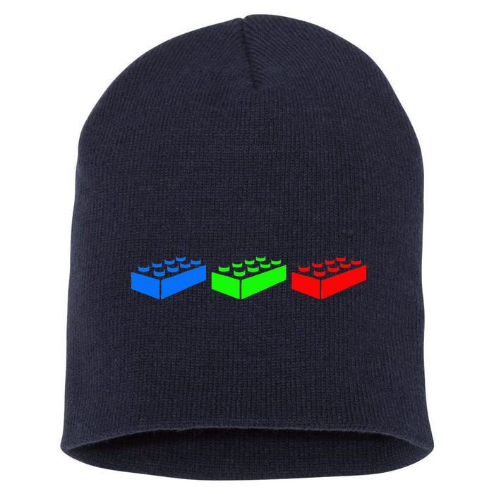 Building Blocks Bricks Master Builder Engineer Construction Short Acrylic Beanie
