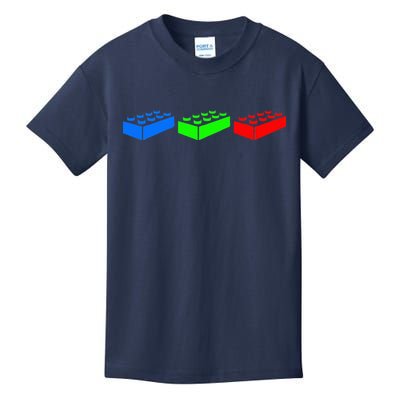 Building Blocks Bricks Master Builder Engineer Construction Kids T-Shirt