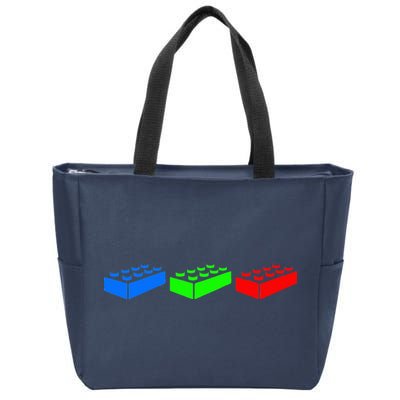 Building Blocks Bricks Master Builder Engineer Construction Zip Tote Bag