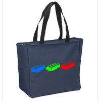 Building Blocks Bricks Master Builder Engineer Construction Zip Tote Bag