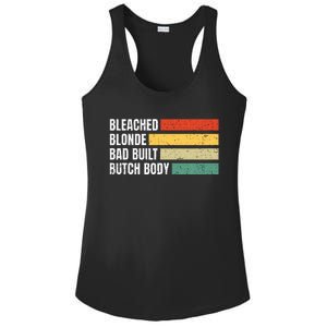 Bleached Blonde Bad Built Butch Body Ladies PosiCharge Competitor Racerback Tank