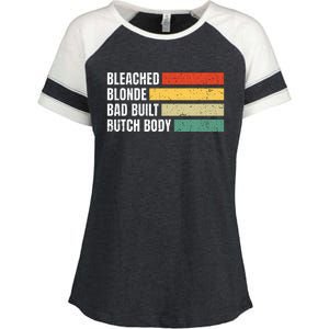 Bleached Blonde Bad Built Butch Body Enza Ladies Jersey Colorblock Tee