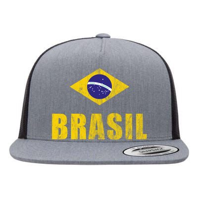 Brasil Brazilian Brazil Soccer Player Jersey Trikot Coach Flat Bill Trucker Hat