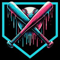 Baseball Bat Baseball Drip Gift Zip Tote Bag