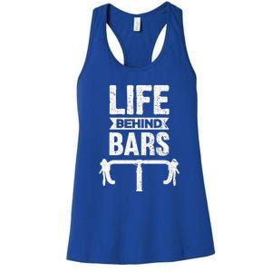 Biking Bicycling Bicycle Life Behind Bars Meme Women's Racerback Tank