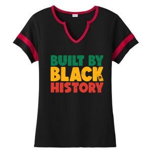 Built By Black History Month Juneteenth Black Pride Gift Ladies Halftime Notch Neck Tee