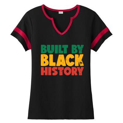 Built By Black History Month Juneteenth Black Pride Gift Ladies Halftime Notch Neck Tee