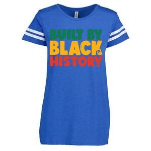 Built By Black History Month Juneteenth Black Pride Gift Enza Ladies Jersey Football T-Shirt