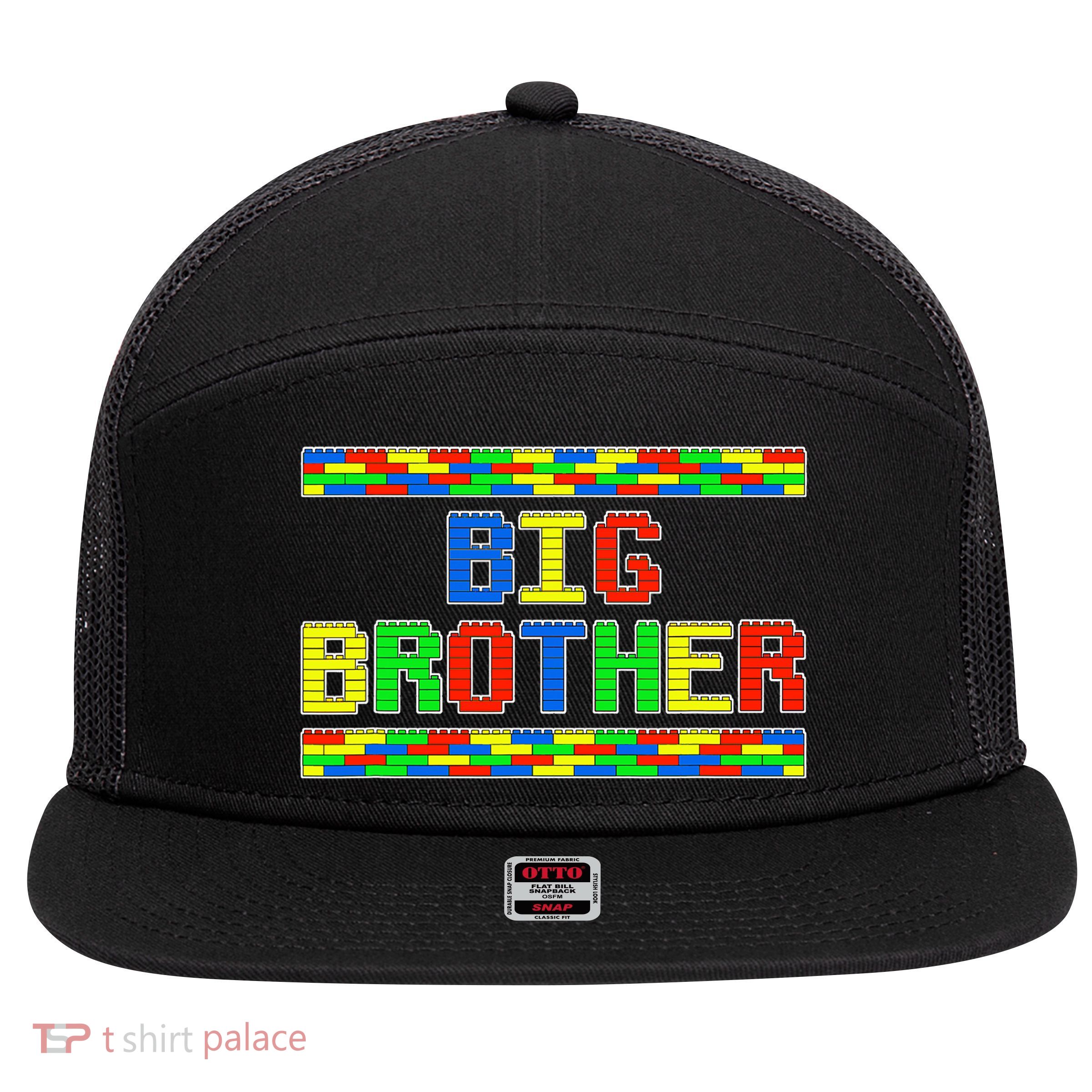 Big Brother Building Blocks Bricks 7 Panel Mesh Trucker Snapback Hat