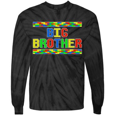 Big Brother Building Blocks Bricks Tie-Dye Long Sleeve Shirt