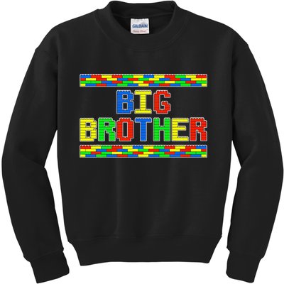Big Brother Building Blocks Bricks Kids Sweatshirt