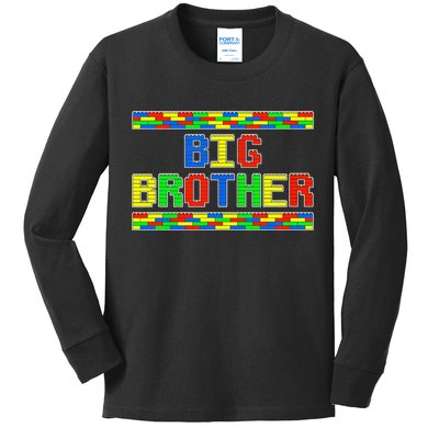 Big Brother Building Blocks Bricks Kids Long Sleeve Shirt