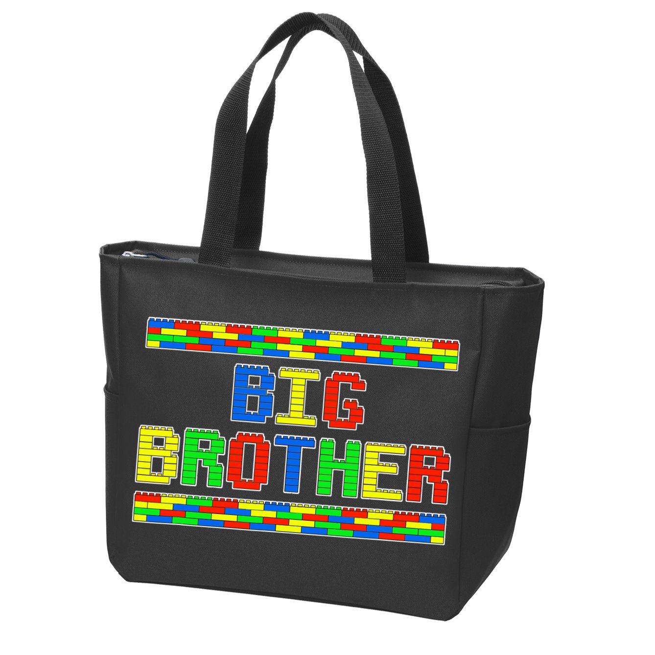 Big Brother Building Blocks Bricks Zip Tote Bag