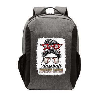 Bleached Baseball Bonus Mom Messy Bun Game Day Mothers Day Vector Backpack