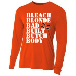 Bleach Blonde Bad Built Graphic Letter Print Gift Cooling Performance Long Sleeve Crew