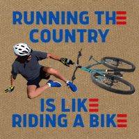 Biden Bike Bicycle Running The Country Is Like Riding A Bike Cotton Canvas Backpack