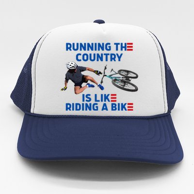 Biden Bike Bicycle Running The Country Is Like Riding A Bike Trucker Hat