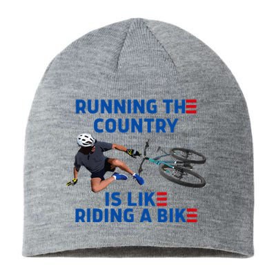 Biden Bike Bicycle Running The Country Is Like Riding A Bike Sustainable Beanie