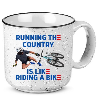 Biden Bike Bicycle Running The Country Is Like Riding A Bike 15oz Campfire Ceramic Mug