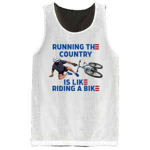 Biden Bike Bicycle Running The Country Is Like Riding A Bike Mesh Reversible Basketball Jersey Tank