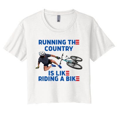 Biden Bike Bicycle Running The Country Is Like Riding A Bike Crop Top