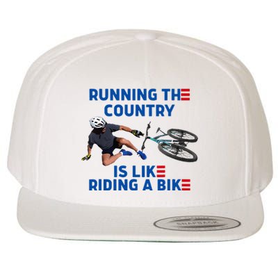 Biden Bike Bicycle Running The Country Is Like Riding A Bike Wool Snapback Cap