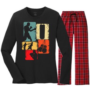 Boxer Boxing Boys Women's Long Sleeve Flannel Pajama Set 