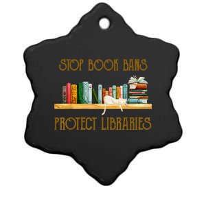 Ban Book Bans, Stop Challenged Books, Read Banned Books Ceramic Star Ornament