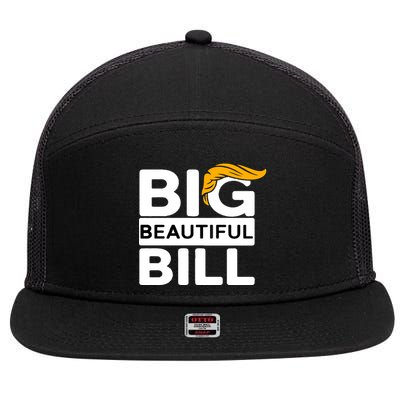 Big Beautiful Bill Donald Trump 7 Panel Mesh Trucker Snapback Hat