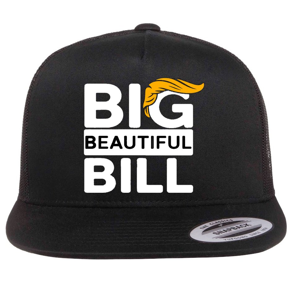 Big Beautiful Bill Donald Trump Flat Bill Trucker Hat
