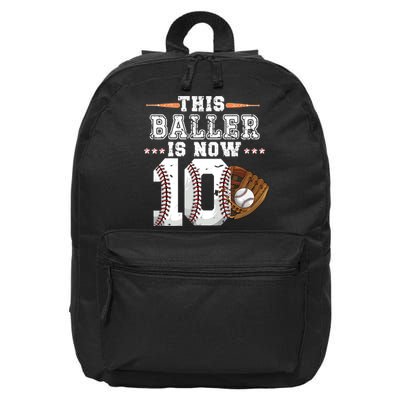 Boy Baseball Birthday age 10 Sports themed birthday 16 in Basic Backpack