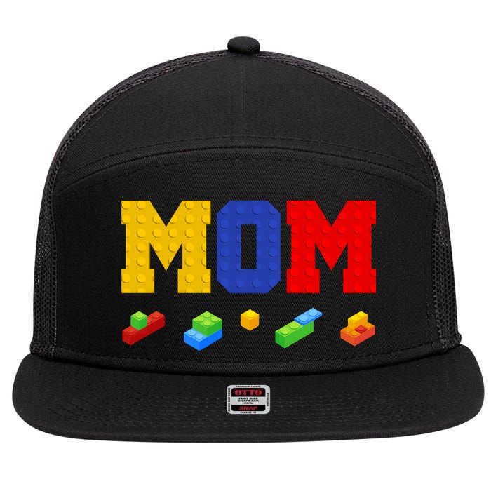 Builder Building Blocks Mom 7 Panel Mesh Trucker Snapback Hat