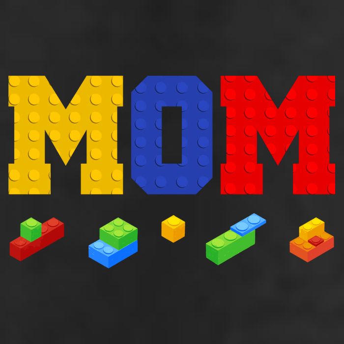 Builder Building Blocks Mom 7 Panel Mesh Trucker Snapback Hat