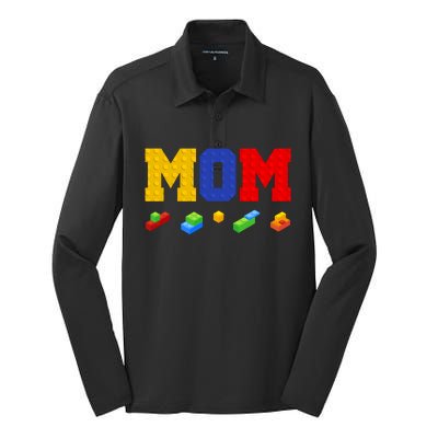 Builder Building Blocks Mom Silk Touch Performance Long Sleeve Polo