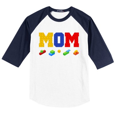 Builder Building Blocks Mom Baseball Sleeve Shirt