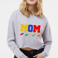 Builder Building Blocks Mom Cropped Pullover Crew